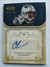 2012 NATIONAL TREASURES CENTURY CHAD OCHOCINCO AUTO SSP /10 NEW ENGLAND PATRIOTS