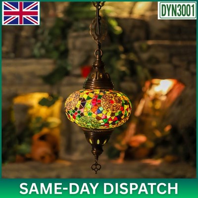 Türkischer marokkanischer Glas Mosaik Hänge Decken Kronleuchter Lampe Tiffany Handarbeit