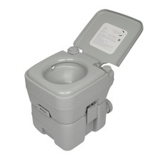 Used Portable Toilet Flush Travel Camping Commode Potty Outdoor/Indoor 5 Gallon