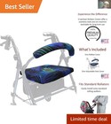 Peacock Feathers Rollator Seat & Backrest Cover Set - Stylish Senior Accessory