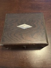 Caja de almacenamiento de cubiertos WM Rogers vintage con cajón (solo caja)