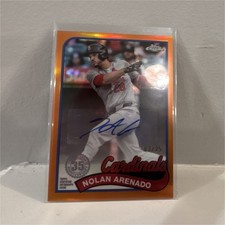 Topps Chrome Update 2024 Nolan Arenado 1989 Auto #89CA-NA Orange 3/25