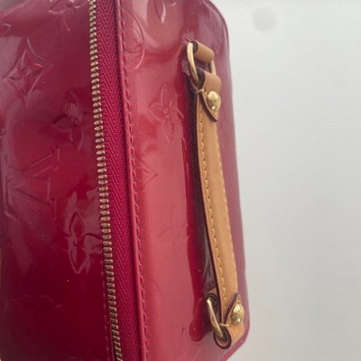 Auth LOUIS VUITTON Monogram Vernis Jewelry Case Makeup Bag Vanity