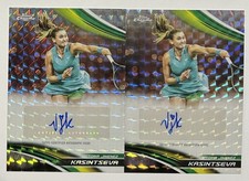 2025 TOPPS CHROME TENNIS VICTORIA JIMENEZ KASINTSEVA GEOMETRIC REFRACTOR AUTO 2