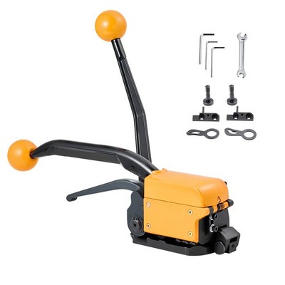 Uimoso 1/2'' - 3/4'' Manual Steel Strapping Kit w/Heavy-Duty Banding Sealer Tool