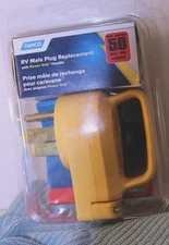 CAMCO RV MALE PLUG REPLACEMENT 50 AMP w/ POWER GRIP HANDLE # 55255 NEW SEALED