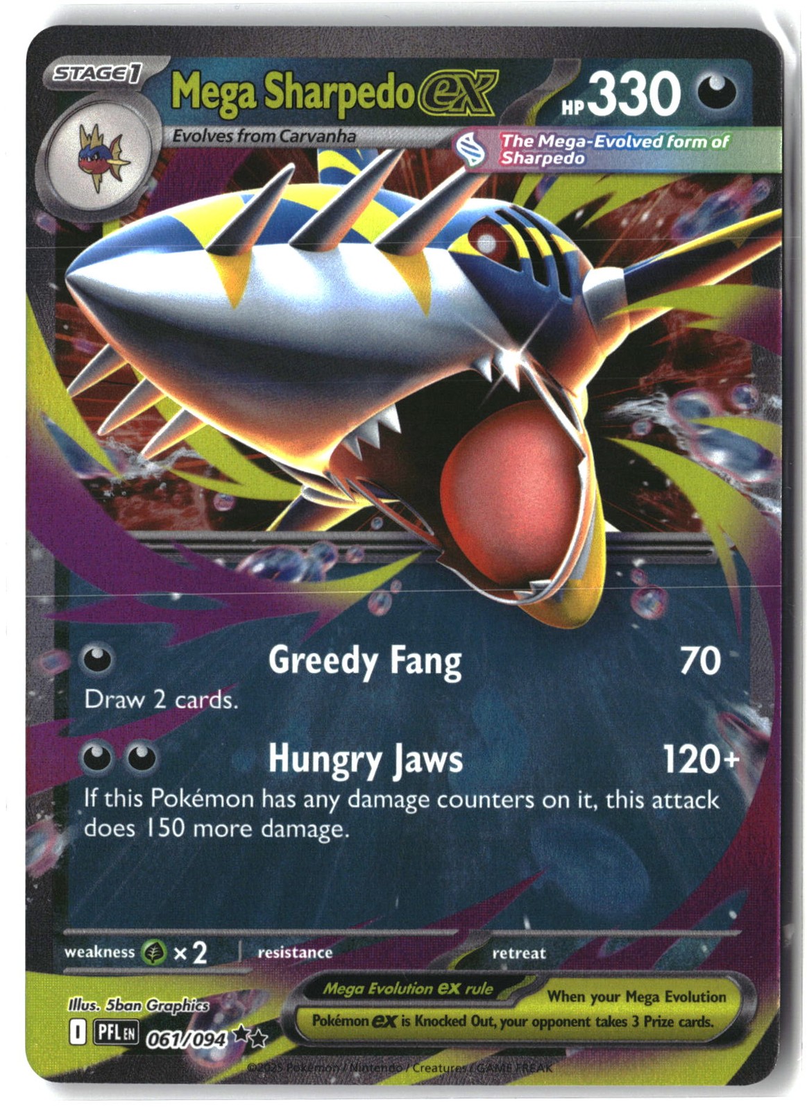 Sharpdo Watch Holofoil Mega Sharpedo ex PFL 061/094 NM | eBay