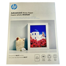 HP Advanced Glossy Photo Paper 5 x 7 in Q8690A Opened Box With A Few Missing