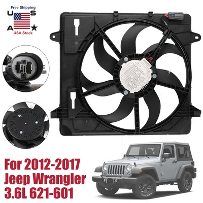 Electric Radiator Cooling Fan Assembly For 2012-2017 Jeep Wrangler 621-601