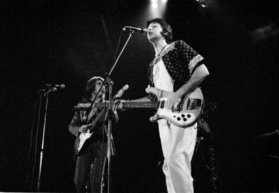 WINGS and Denny LAINE and Paul McCARTNEY L R Denny Laine Paul McCa- Old Photo