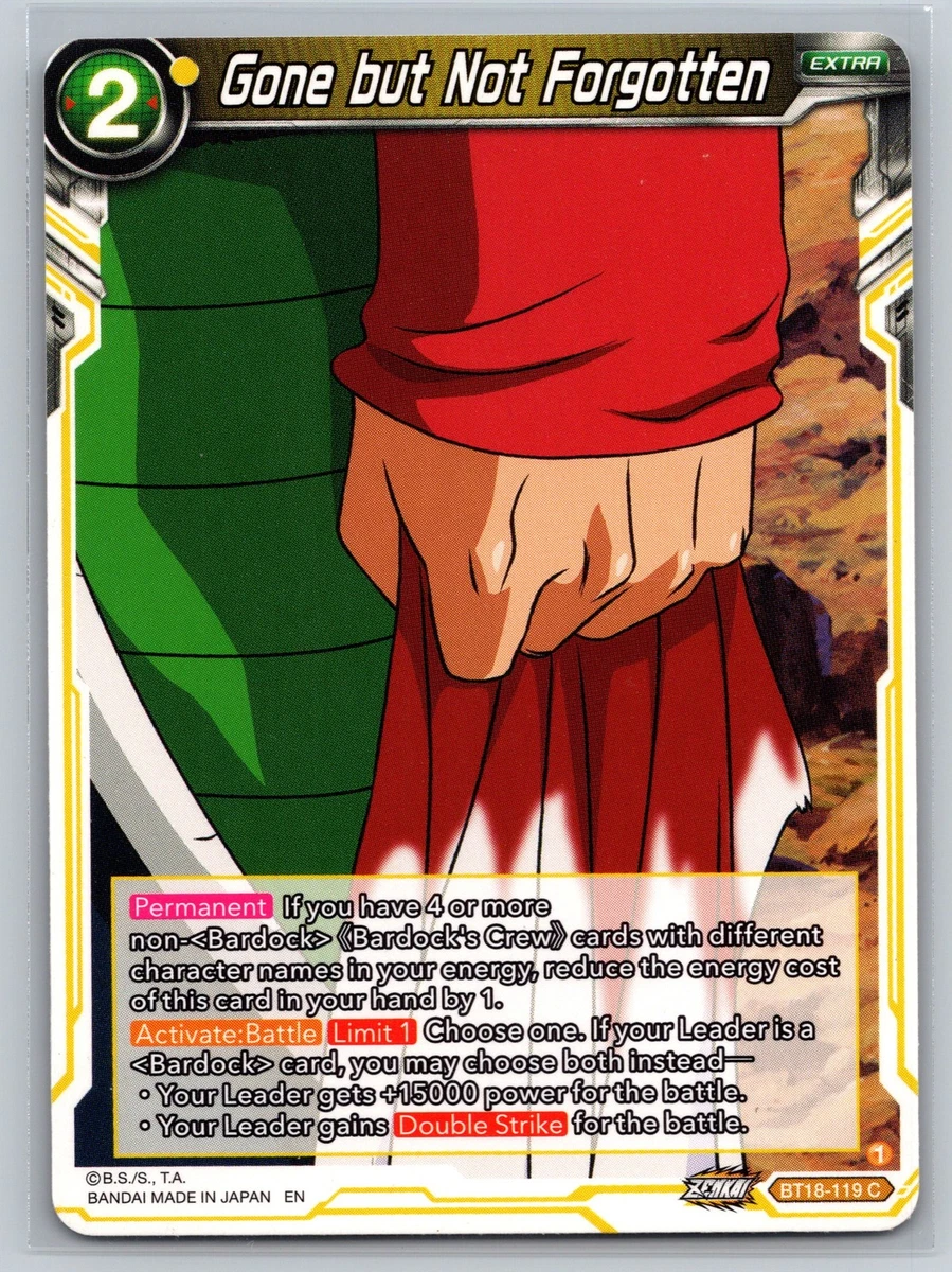 Gone but Not Forgotten BT18-119 Dawn of the Z-Legends for sale | eBay