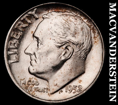1952 Roosevelt Dime- Silver Choice Gem Brilliant Uncirculated  #i4091