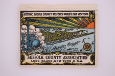 1939 Suffolk County Association World's Fair LONG ISLAND MAP NY POSTER AD