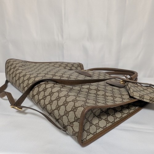 Gucci GG Supreme Interlocking Brown 2way Handbag Tote Used From Japan