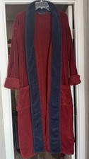 Polo Ralph Lauren Terry Cloth Bath Robe Mens One Size RedBlue Cotton Belted READ