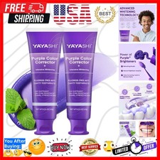 Purple Color Corrector Whitening Toothpaste, Fluoride-Free,Deep Stain Remover...