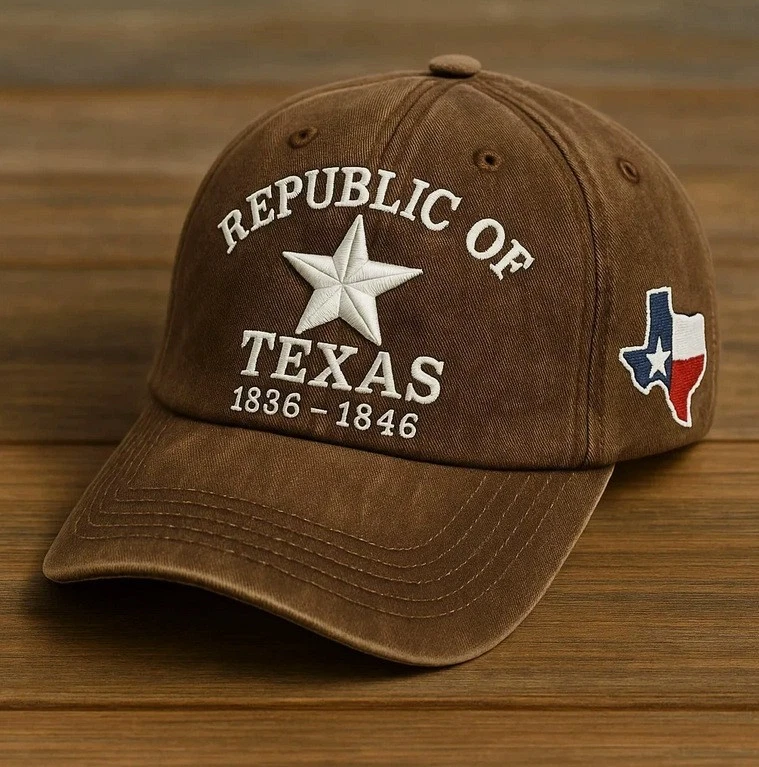 Republic of Texas Hat Baseball Cap 1836-1845 Embroidered Cotton Hat