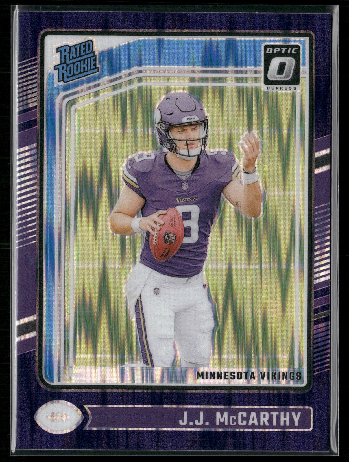 2024 Donruss Optic #235 J.J. McCarthy Purple Shock