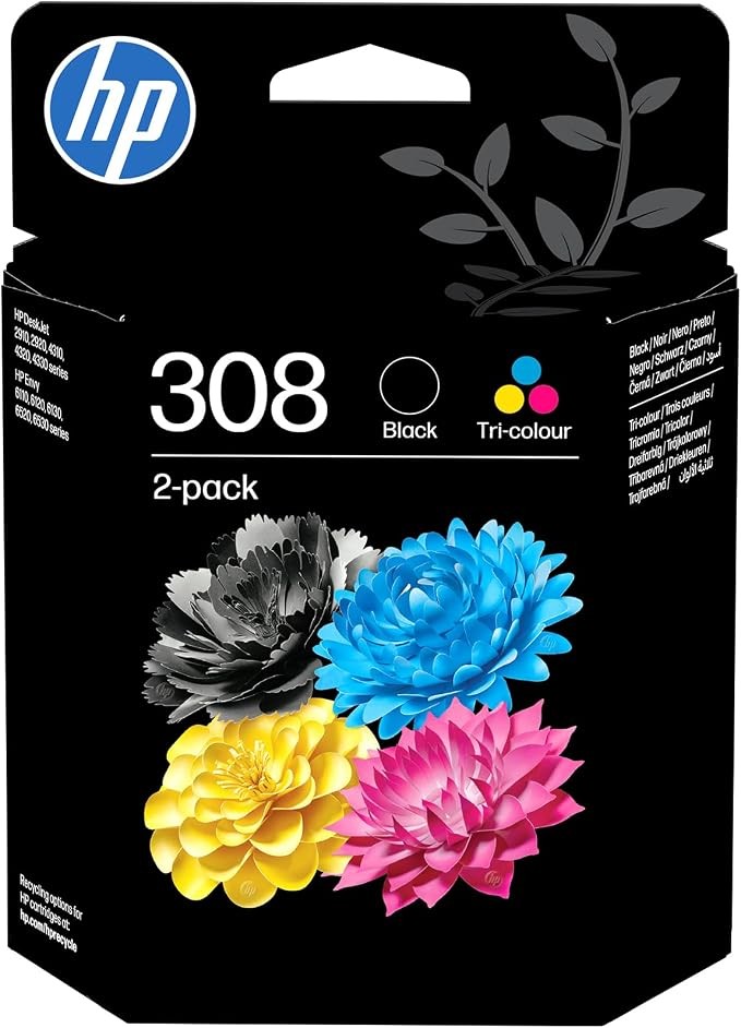 HP 308 Original Ink Cartridge BlackTri-color Combo 6L6S6UE HP6L6S6UE - Image 9