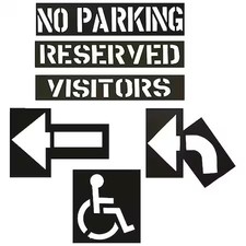 C.H. Hanson 12460 Traffic Stencil, Parking Lot Symbols, 12 In Character Height,