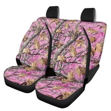 Seanative Pink Camo Hunting Car Seat Covers Protectors