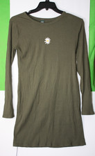 Wild Fable Olive Bodycon Dress Women's Large Long Sleeve Knit Stretch Casual