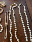 Faux Pearl Vintage Costume Jewelry Bulk Lot of Necklaces, Earrings, Bracelets