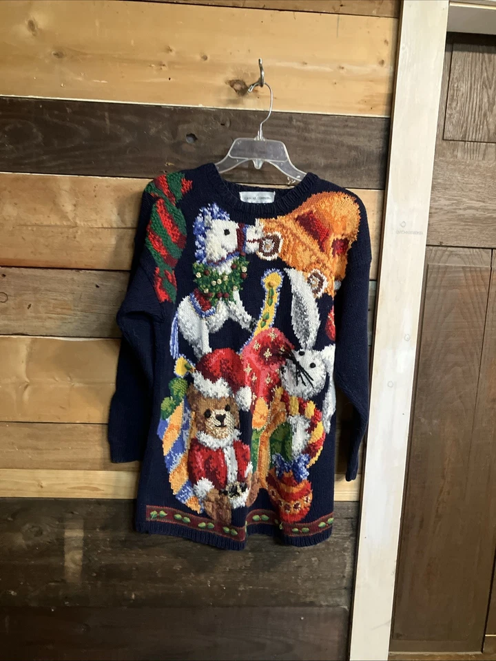 复古休闲角针织毛衣 — 第 2/4 张图片