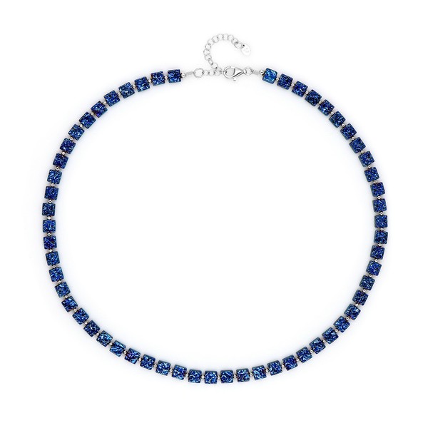 Cavill Blaue HäMatit Halskette 925 Sterlingsilber Rhodiniert 101,864Ct Eleganz-image
