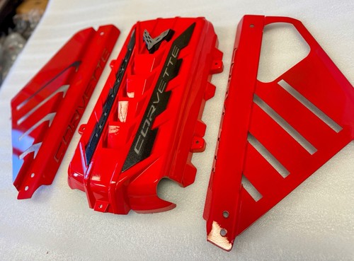 2020-2025 C8 Corvette Engine Appearance Package Torch Red Super Glossy - Bild 1 von 6
