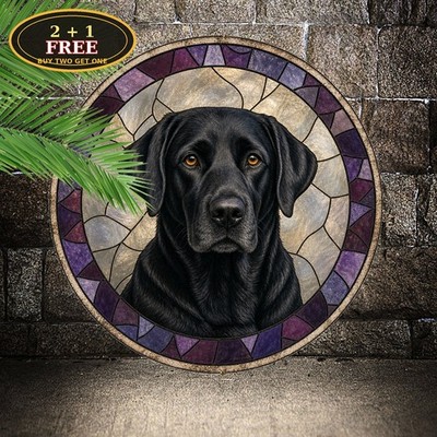 Cute Black Lab Dog Portrait Acrylic Hanging Plaque Pet Gift