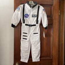 NASA Kids Astronaut Costume Space Shuttle Commander Suit with Patches Sz 4-6