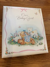 Vintage Hallmark Album Our Baby Girl Photo Album Keepsake New Baby Shower Gift