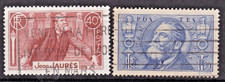 TIMBRE 1936 FRANCE YVERTS N° 318/319-OBL. TB-VOIR SCAN R/V-