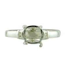 925 Sterling Silver 7mm Cushion Semi Mount Solitaire Ring For Wedding Ring