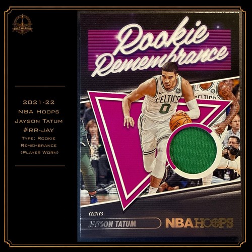 Panini 2021-22 NBA Hoops Jayson Tatum Rookie Remembrance Memorabilia #RR-JAY
