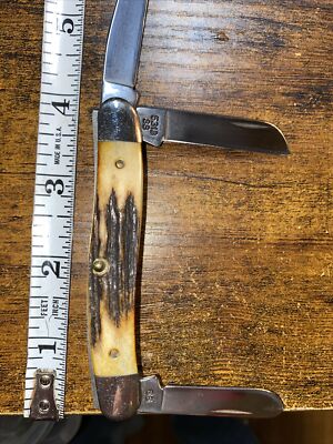 Case XX USA 5 Dot 1995 3 1/2” Stag Handled Stockman-5318 SS Case XX USA 5 Dot 1995 3 1/2” Stag Handled Stockman-5318 SS