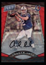 ANDREW LUCK 1/5 MINT COLTS AUTO PRIZMS RED REFRACTOR #5 SP 2017 PANINI AUTOGRAPH