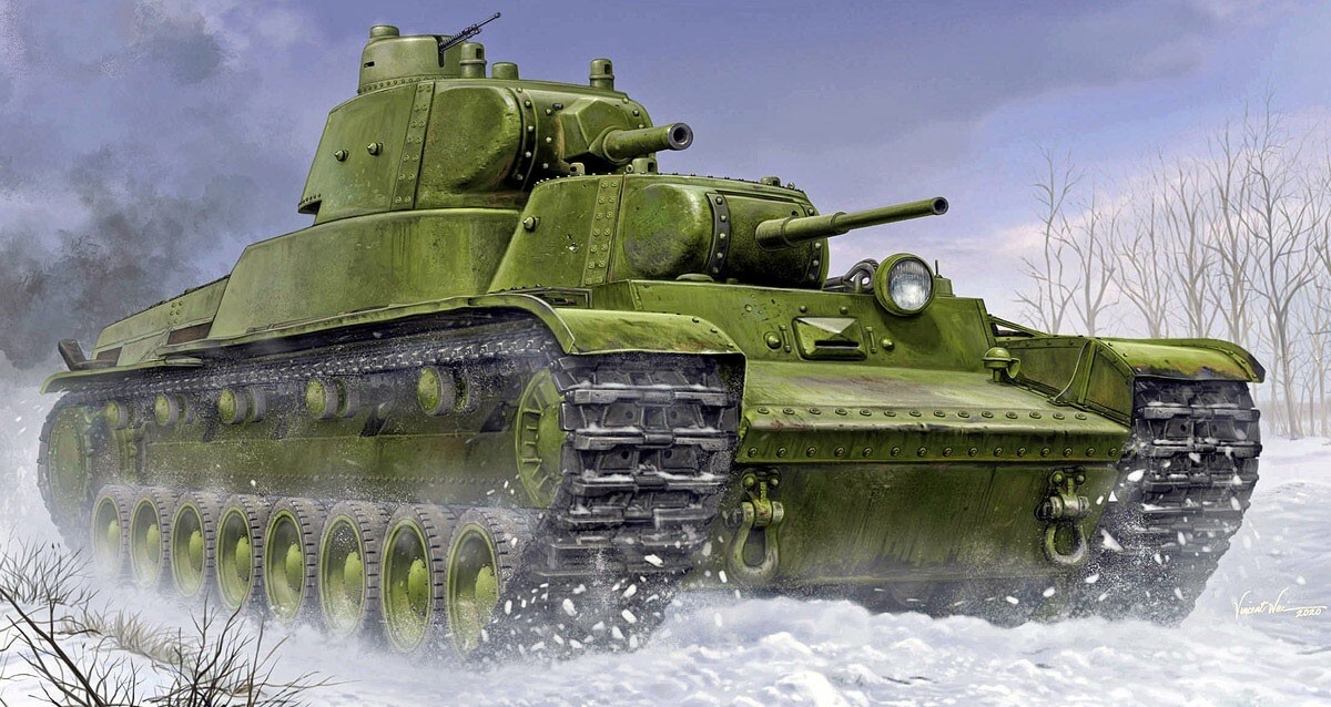 Soviet T-100 Heavy Tank 1:35 Plastic Model Kit TRUMPETER