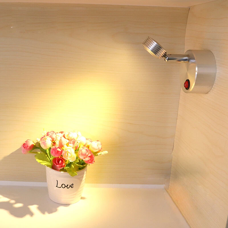 Luz de lectura portátil LED 3W a batería lámpara de cabecera botón joyería tienda Foto 2 de 4