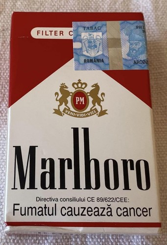 ππ Vintage Marlboro Filter Cigarette Paper Box Empty Cigarette Pack Zigaretten - Picture 3 of 5