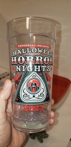 2023 Universal Halloween Horror Nights TUMBLER CUP LIGHT UP BLINKY SOUVENIR - Picture 2 of 9