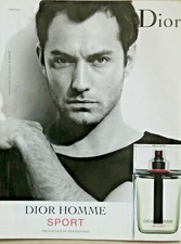 PUBLICITÉ DE PRESSE 2009 DIOR HOMME SPORT THE ESSENCE OF MODERN MAN JUDE LAW