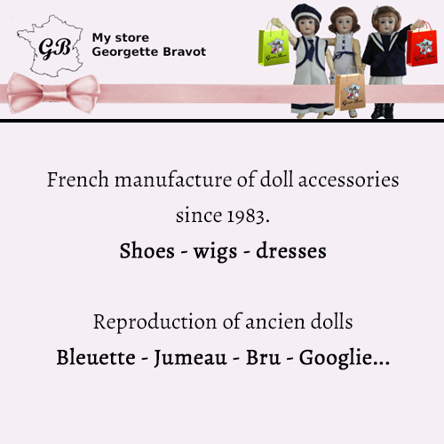 -20% PROMO set of 3 pairs BLEUETTE Doll Leather shoes for antique or repro doll - Picture 4 of 4