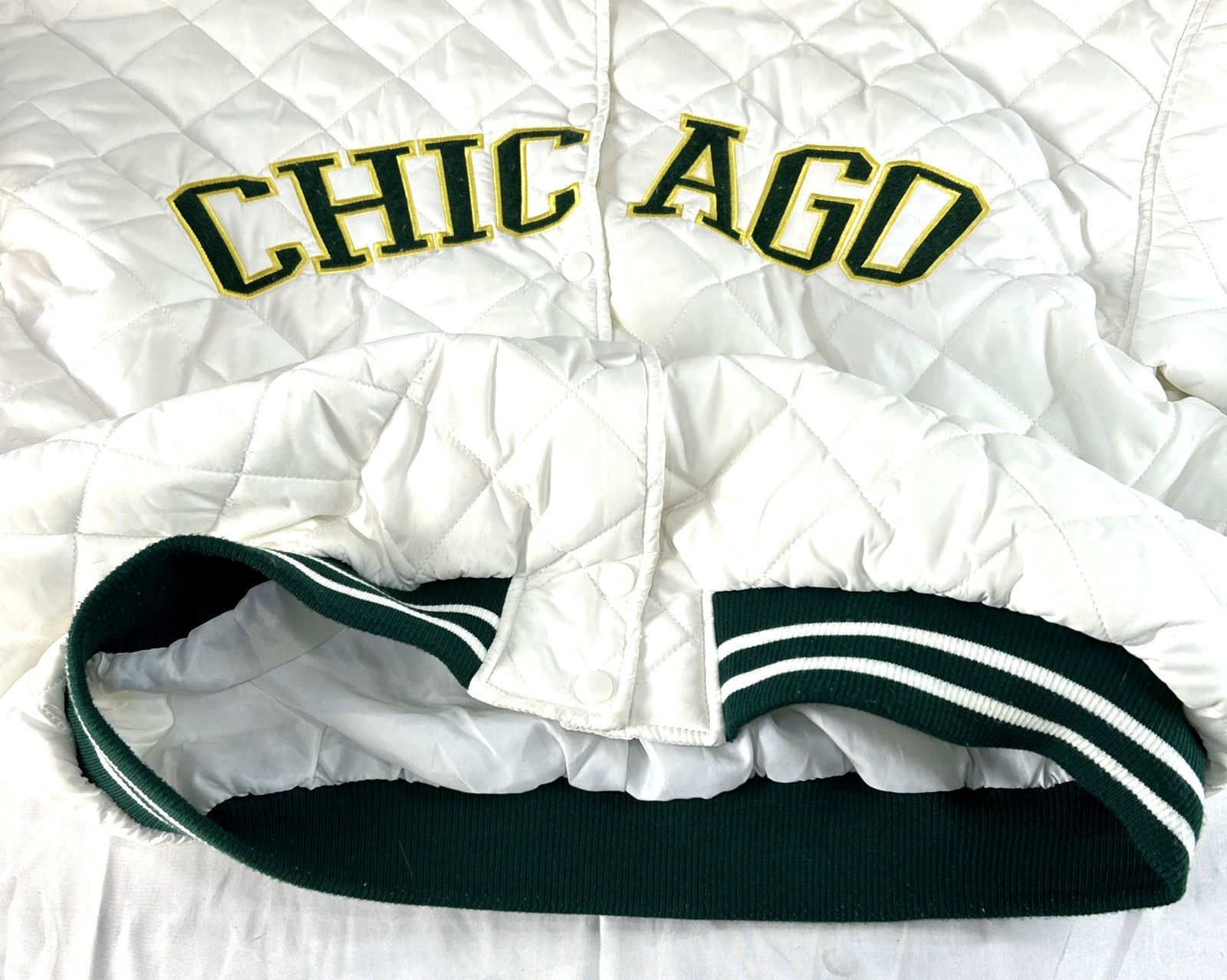 MISSGUIDED Bomber Varsity Jacket Embroidered Quil… - image 12