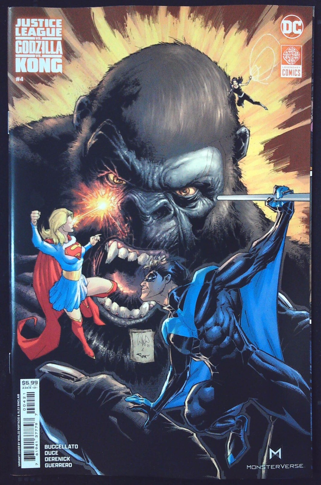 JUSTICE LEAGUE VS. GODZILLA VS. KONG (2023) #4 - Portacio Variant - New Bagged