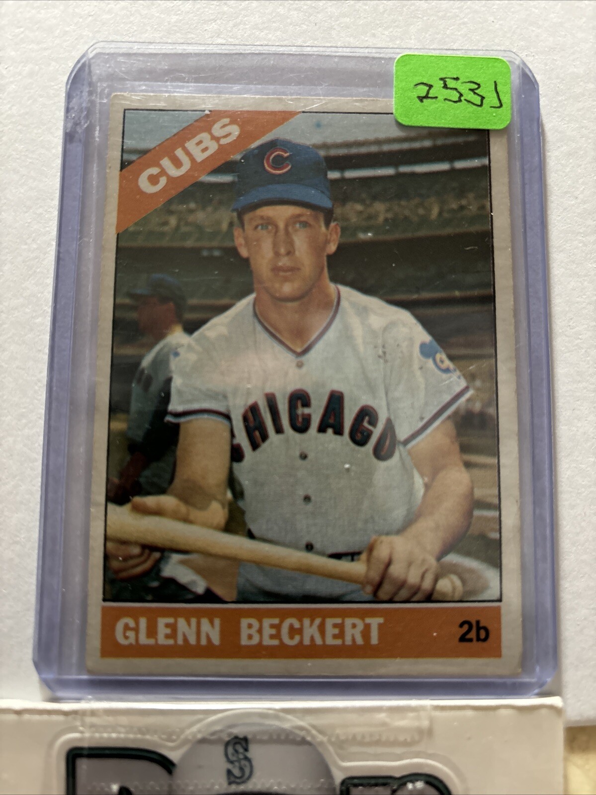 1966 Topps baseball card #232 Glenn Beckert Chicago Cubs EX+