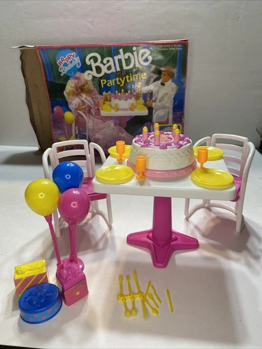 Vintage Happy Birthday Barbie Partytime Playset 1990 Not Complete