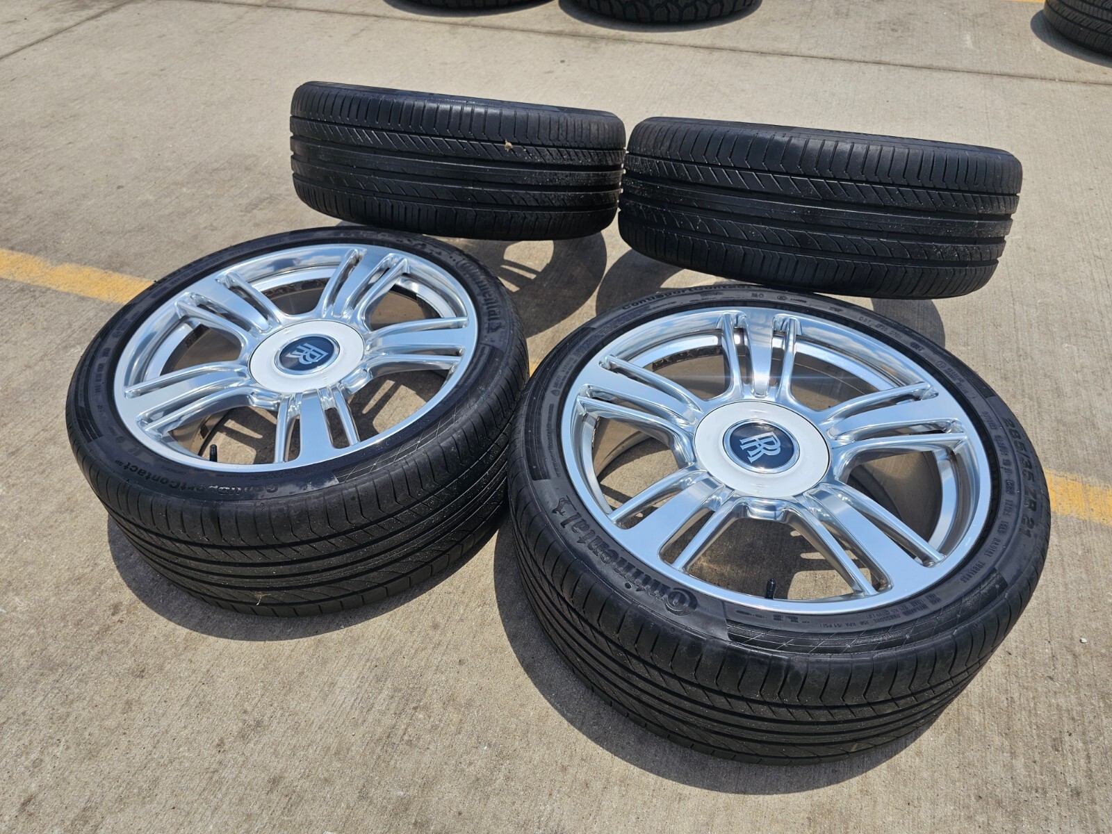 21" Rolls Royce Wraith Ghost Dawn OEM wheels rims tires 5x120 CONTINENTAL
