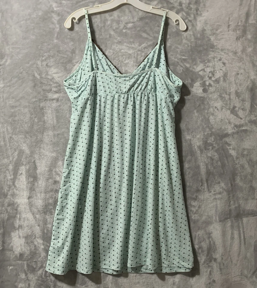 Mini camisola Nottibianche Cabernet Chemise XL azul bolinhas Y2K babydoll - Imagem 4 de 4